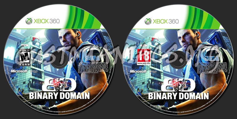 Binary Domain dvd label