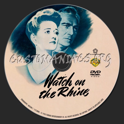 Watch on the Rhine dvd label