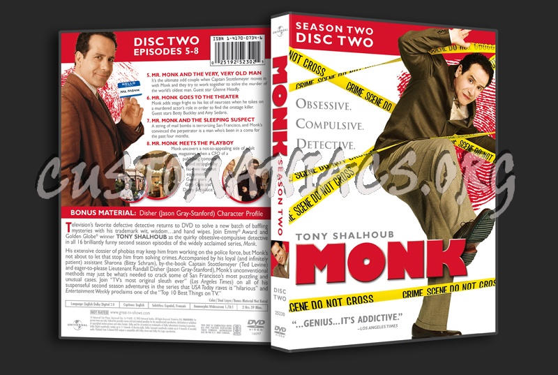 Monk Season 2 dvd cover