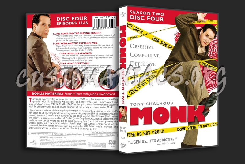 Monk Season 2 dvd cover