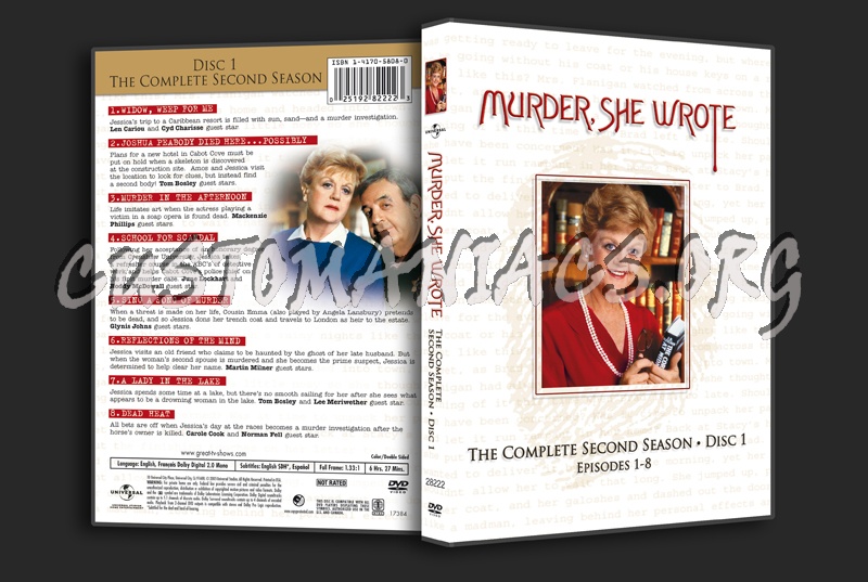 Murder, She Wrote Season 2 dvd cover