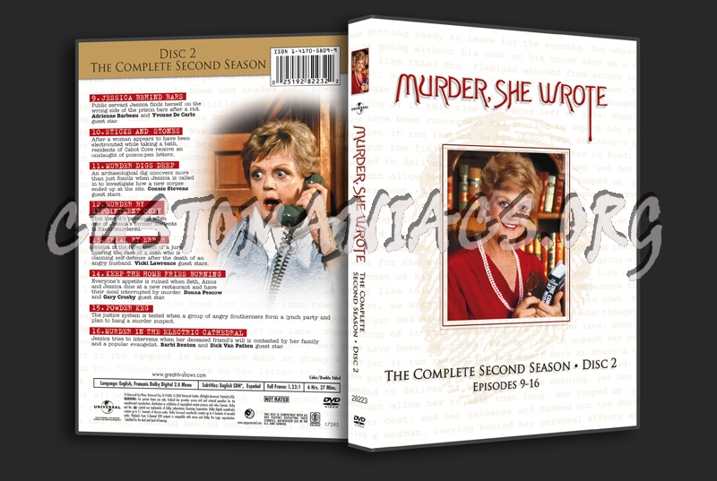 Murder, She Wrote Season 2 dvd cover