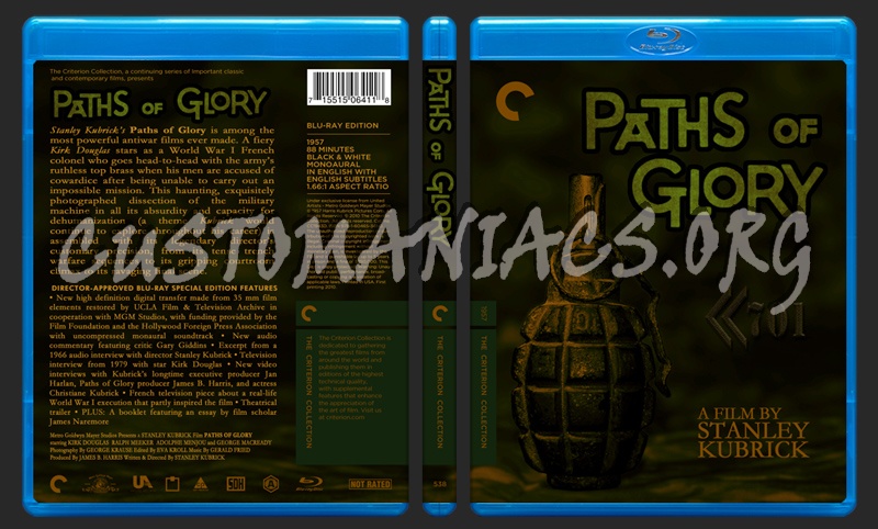 538 - Paths of Glory blu-ray cover