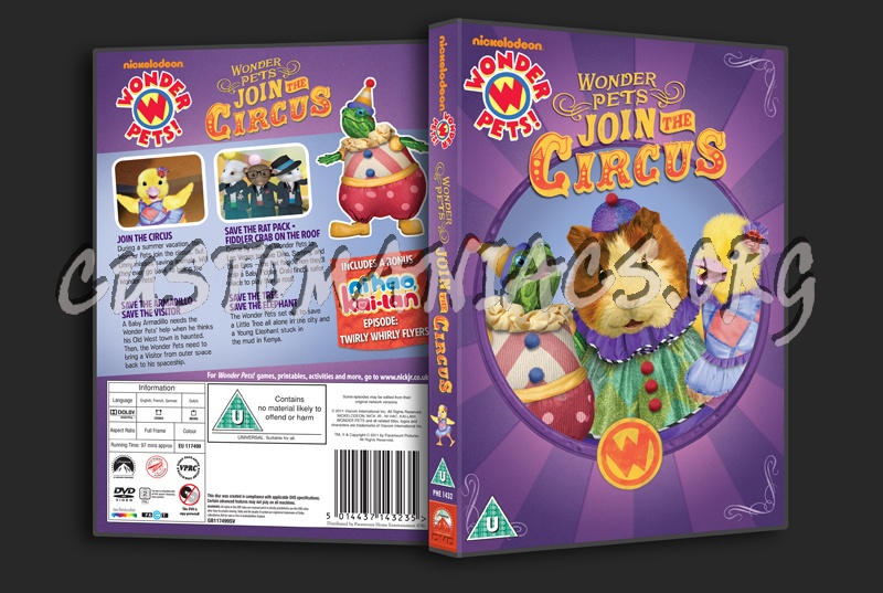 Wonder Pets! Join the Circus dvd cover - DVD Covers & Labels by