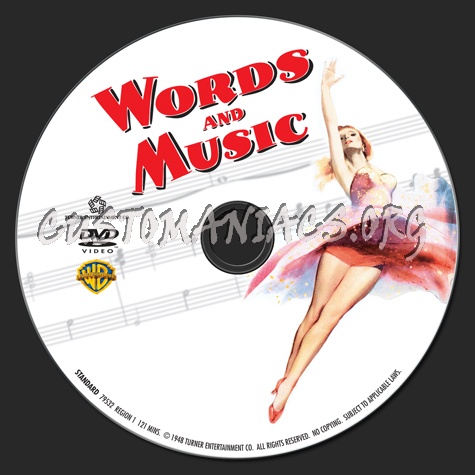 Words and Music dvd label