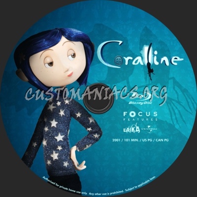 Coraline blu-ray label