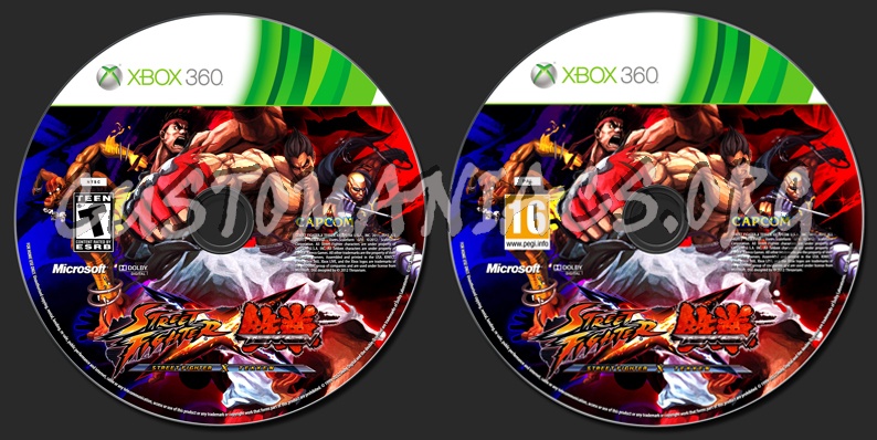 Street Fighter X Tekken dvd label