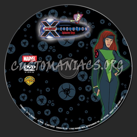 X-Men Evolution Xplosive Days dvd label