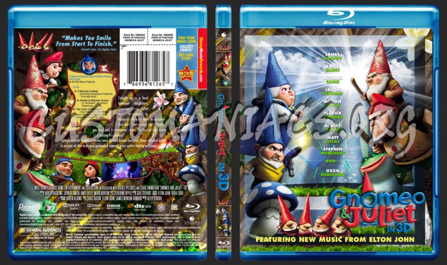 Gnomeo And Juliet 3D blu-ray cover