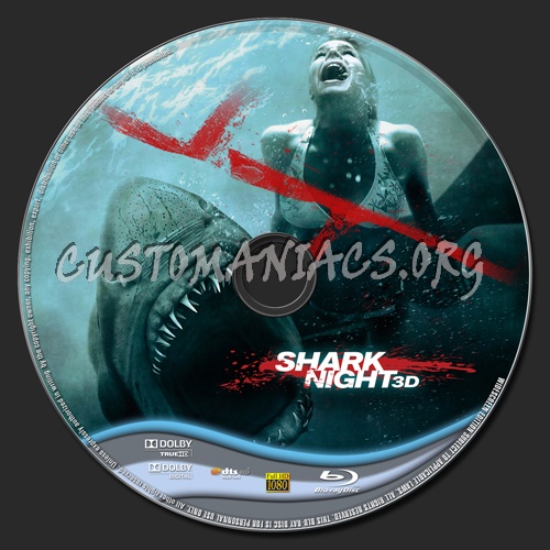 Shark Night 3D blu-ray label