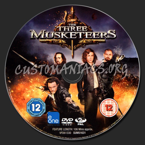 The Three Musketeers (2011) dvd label