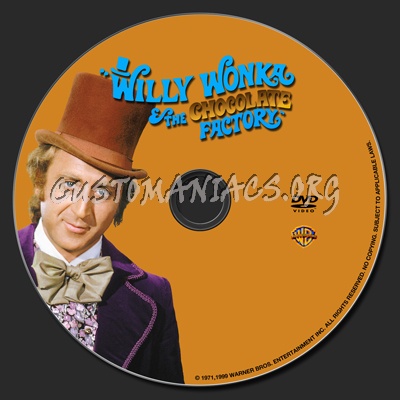 Willy Wonka and the Chocolate Factory dvd label