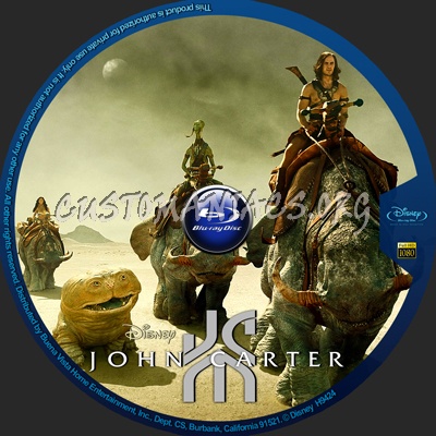 John Carter (2012) blu-ray label