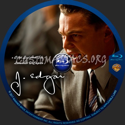 J. Edgar blu-ray label