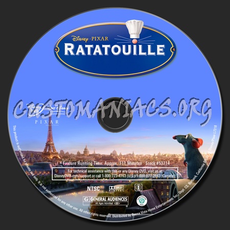 Ratatouille dvd label