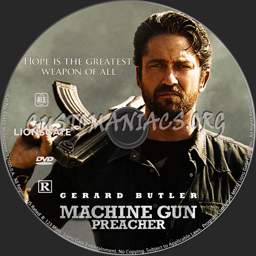 Machine Gun Preacher dvd label