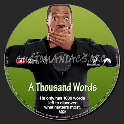 A Thousand Words dvd label