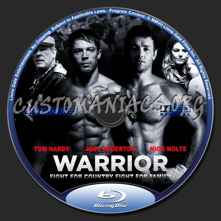 Warrior blu-ray label