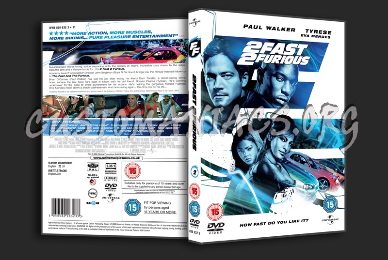 2 Fast 2 Furious dvd cover