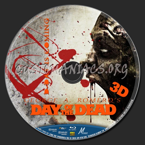 Day Of The Dead 3D blu-ray label