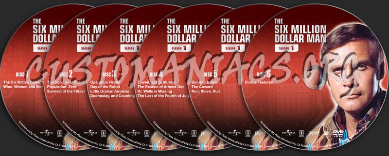 The Six Million Dollar Man - Season 1 dvd label