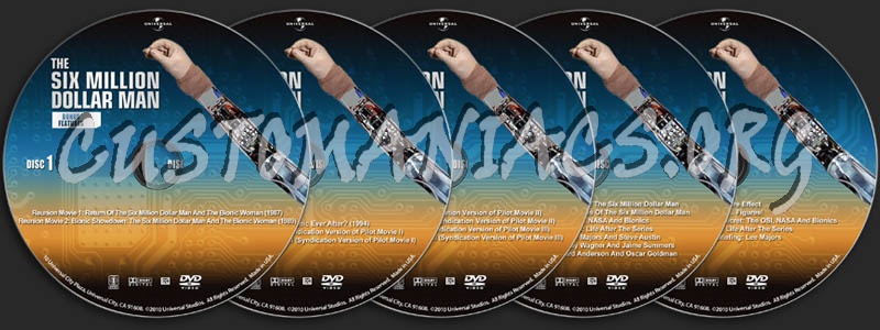 The Six Million Dollar Man - Bonus Features dvd label