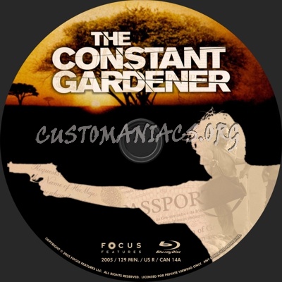 The Constant Gardener blu-ray label