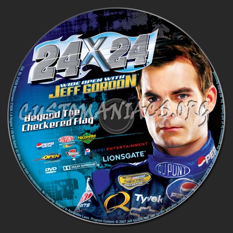 24x24 Wide Open With Jeff Gordon dvd label