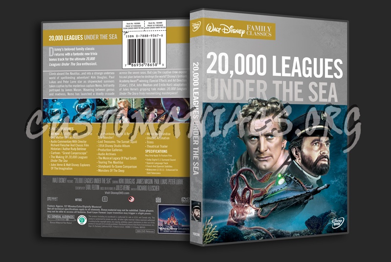 20,000 Leagues Under the Sea dvd cover