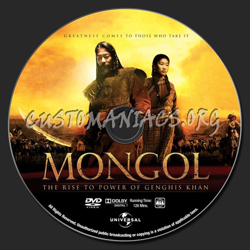 Mongol dvd label