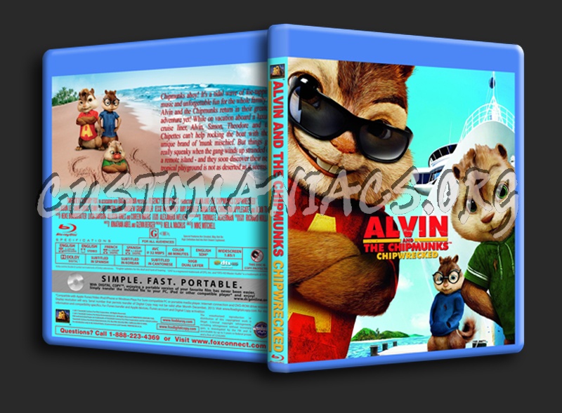 Alvin And The Chipmunks Chipwrecked blu-ray cover