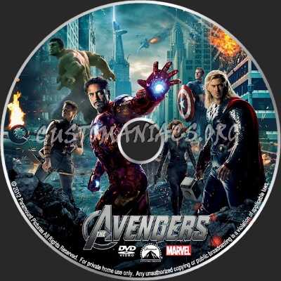 Avengers dvd label