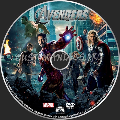 Avengers dvd label