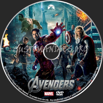 Avengers dvd label