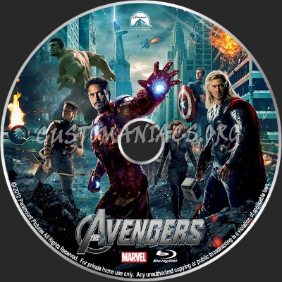 Avengers blu-ray label
