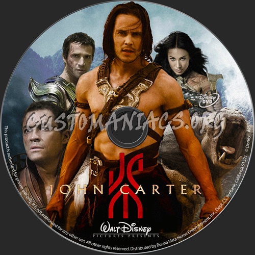 John Carter dvd label