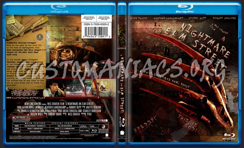 A Nightmare on Elm Street blu-ray cover