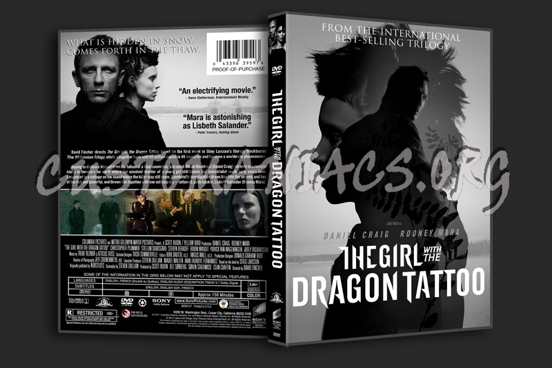 The Girl With The Dragon Tattoo (2011) dvd cover