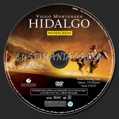 Hidalgo dvd label