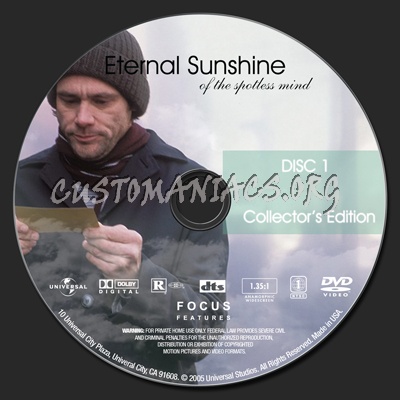 Eternal Sunshine of the Spotless Mind dvd label