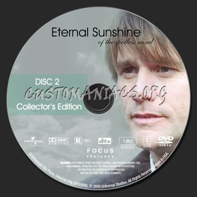 Eternal Sunshine of the Spotless Mind dvd label