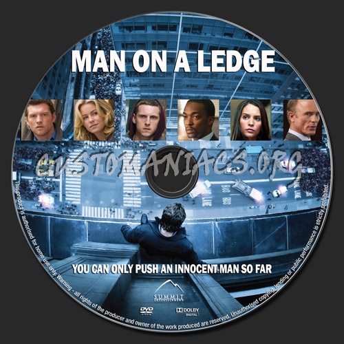 Man On A Ledge dvd label