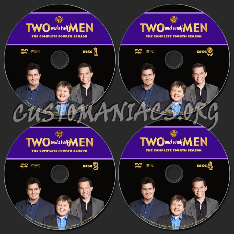 Two and a Half Men Season 4 dvd label