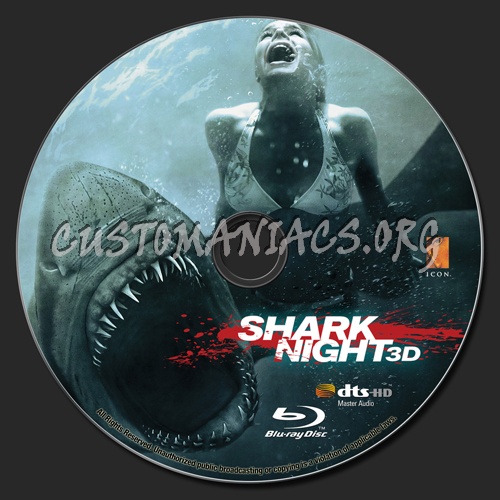 Shark Night 3D blu-ray label