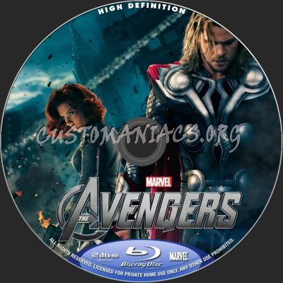 The Avengers blu-ray label