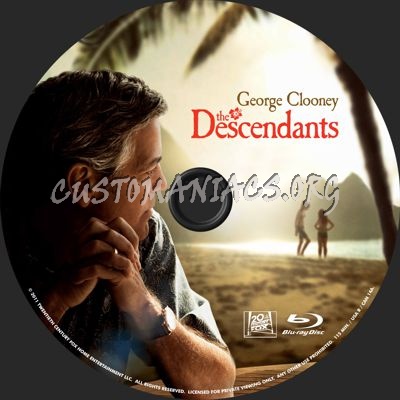 The Descendants blu-ray label