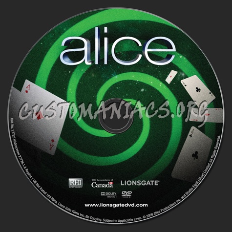 Alice dvd label