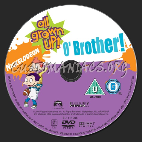 All Grown Up!: O' Brother! dvd label