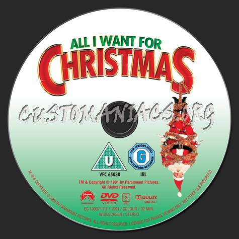 All I Want for Christmas dvd label