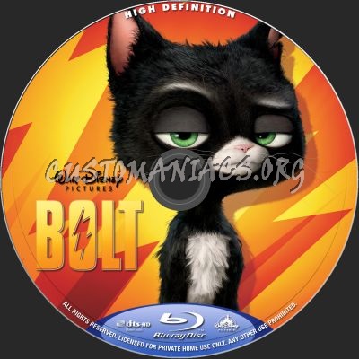 Bolt (2D + 3D) blu-ray label